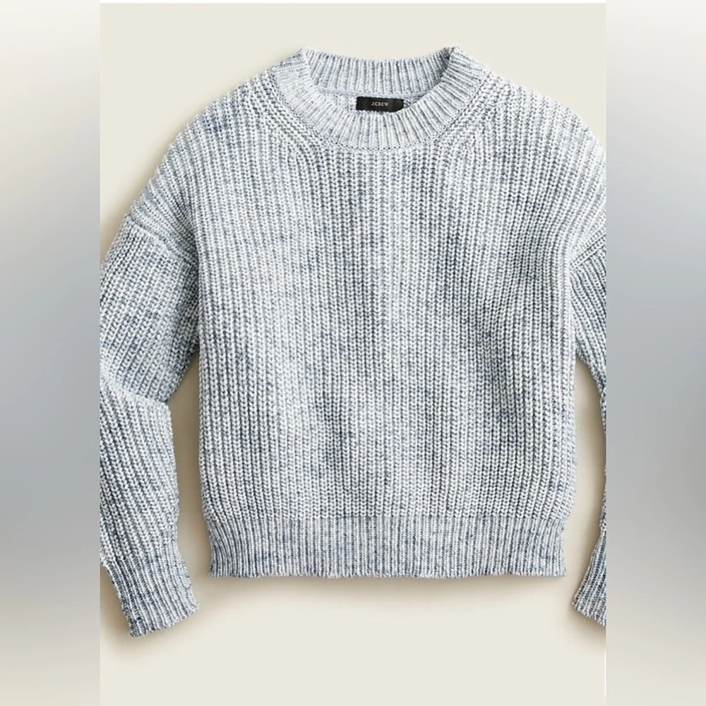 J.crew Marled cotton-blend crewneck sweater